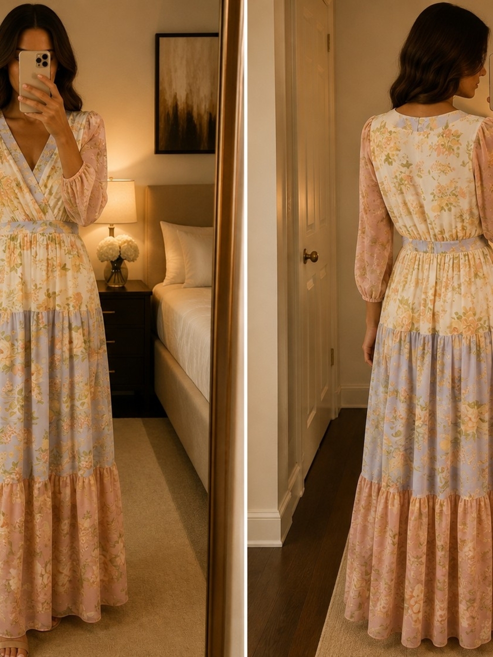 Taylor Floral Tiered Maxi Dress | Size 12